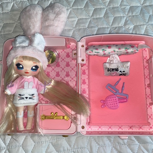 Na! Na! Na! Surprise Doll 3in 1 Backpack bed PINK BUNNY AUBREY Limited Edition - Picture 1 of 12